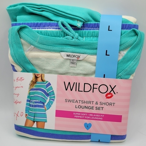Wildfox Relaxed Color Block Ladies Lounge Set L - Picture 5 of 9